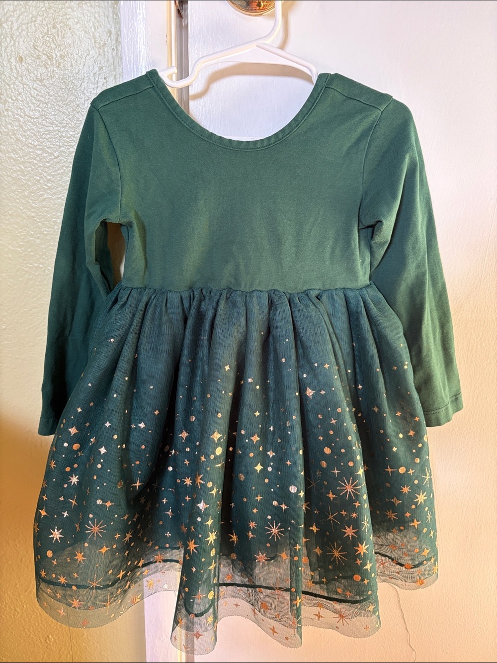 Hanna Andersson Long Sleeve Shimmer Tulle Dress
